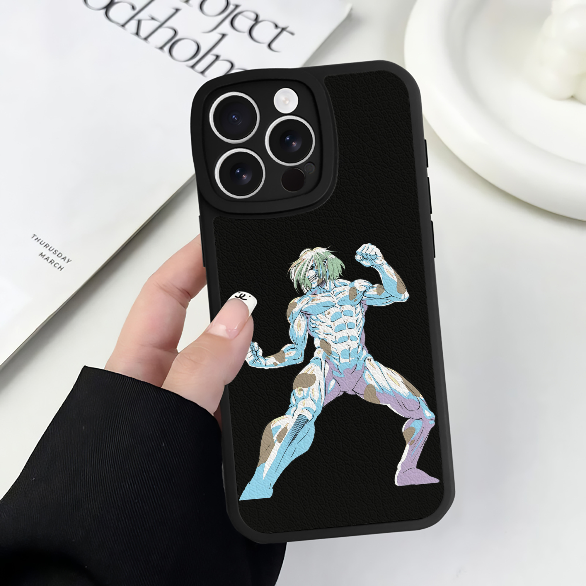 （画像用） 進撃の巨人 Attack on Titan 【iPhone 16シリーズ対応】シリコンスマホケース（レザー調） 材質：シリコン
